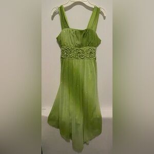 Charming Lime Green Kids Formal Dress